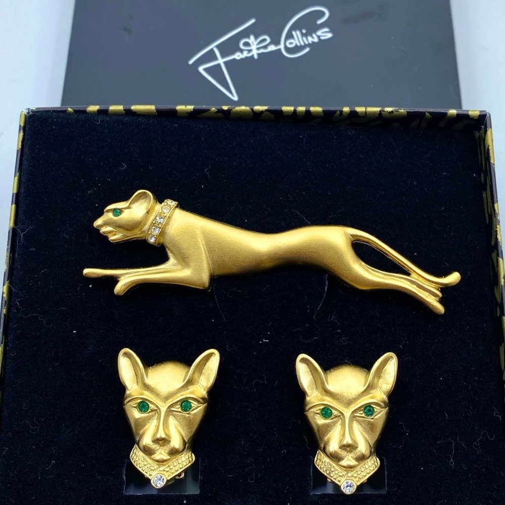 Vintage JACKIE COLLINS Panther Set In Box